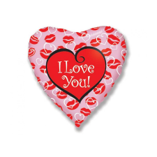 Szerelem I love you Kisses fólia lufi 48 cm (WP) party kellék