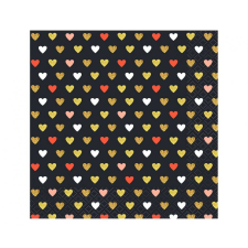 Szerelem XOXO Black szalvéta 20 db-os 33x33 cm papírárú, csomagoló és tárolóeszköz
