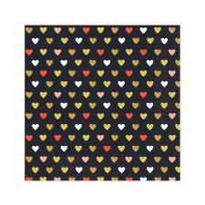 Szerelem XOXO Black szalvéta 20 db-os 33x33 cm papírárú, csomagoló és tárolóeszköz