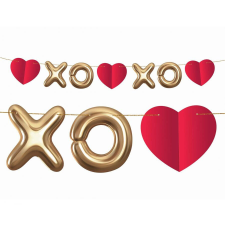 Szerelem XOXO papír girland 200 cm party kellék
