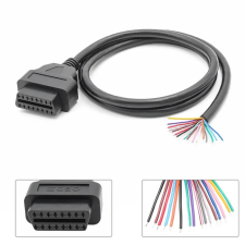 Szerelhető OBD2 kábel 16pin csatlakozó 100cm - female mérőműszer
