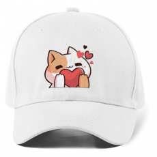  Szerelmes cuki cica Emoji - Baseball Sapka