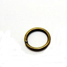 Szerelőkarika, szimpla, antik réz, 4db/cs. Átm.: 10 mm dekorációs kellék