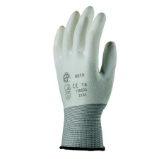 . Szerelőkesztyű, tenyéren mártott 6-os méret, fehér védőkesztyű