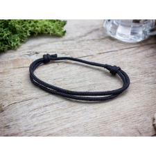 Szerencsehozó fekete paracord karkötő karkötő