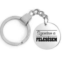 Szeretem a feleségem kulcstartó, választható több formában és színben kulcstartó