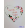 Szeretettel anyák napjára virágos tábla 7x7,7cm - szív