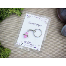  Szeretlek Papa rózsaszín angyal medálos kulcstartó kulcstartó