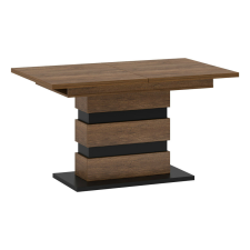  Széthúzható étkezőasztal, bolzano tölgy/fekete, 140-180x86 cm, DELIS S bútor