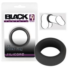 szexvital.hu Black Velvet - vastagfalú péniszgyűrű (3,8cm) - fekete péniszgyűrű