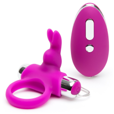 szexvital.hu Happyrabbit - akkus, rádiós péniszgyűrű (lila-ezüst) péniszgyűrű