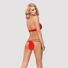 szexvital.hu Obsessive 838-SET-3 - pántos csipke melltartó szett (piros)