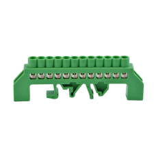  Szigetelt földelősín PE12, zöld villanyszerelés