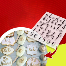  Szilikon ABC-s torta-desszert díszítő forma 3. minta sütés és főzés