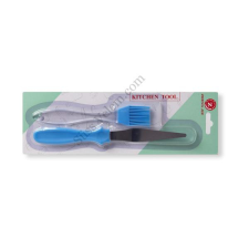  Szilikon ecset és hajlított spatula készlet – 2 darabos tortadíszítő szett konyhai eszköz