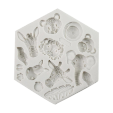 Szilikon fondant és marcipán mintázó-Afrikai állatok 11x13cm sütés és főzés