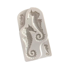 Szilikon fondant és marcipán mintázó-Csikóhalak 6x11 cm sütés és főzés