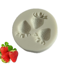 Szilikon fondant és marcipán mintázó-eper 5,3x5,3cm sütés és főzés