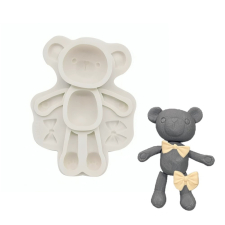 Szilikon fondant és marcipán mintázó-Maci 10x13cm sütés és főzés
