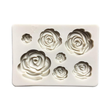  Szilikon fondant és marcipán mintázó-Rózsák 6x8cm sütés és főzés