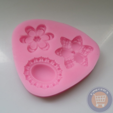  SZILIKON FONDANT FORMÁZÓ LAP - VEGYES VIRÁGOK konyhai eszköz
