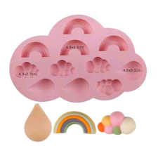  Szilikon forma szivárvány, felhő, esőcsepp sütés és főzés