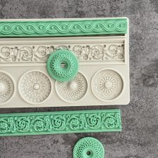  Szilikon forma tortadíszítéshez - Iránytű és domborított oszlop dizájn sütés és főzés