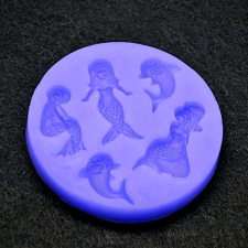  Szilikon formázó, sellők. Mérete: 7 cm dekorációs kellék