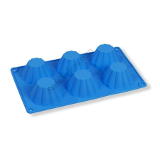 Szilikon kosárka forma – 7 cm, 6 adagos, ideális süteményekhez edény