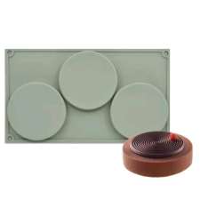  Szilikon mousse forma, kör, 3 adagos sütés és főzés