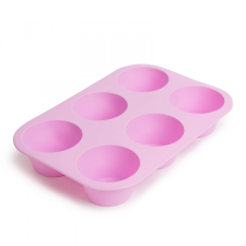  Szilikon muffinsütő-forma - 6 adagos 5 / 7 cm átmérő rózsaszín (57280PK) sütés és főzés