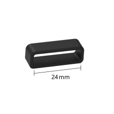 Szilikon óraszíj bújtató, fekete, 24mm óraszíj