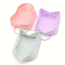  Szilikon Összecsukható Ételtál, Víztál Pánttal macskatál