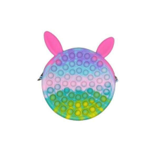Szilikon stresszoldó játék Flippy, Pop It táska, 16 cm, Nyúl, Macarons gyerek hátizsák, táska