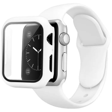 Szilikon szíj+ tok Apple Watch 42mm szilikon óraszíj és tok fehér okosóra kellék