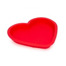 [] Szilikon szív alakú sütőforma - piros (57521B) sütés és főzés