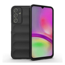 Szilikon telefonvédő (közepesen ütésálló, kamera védelem, 3D minta) FEKETE tok és táska