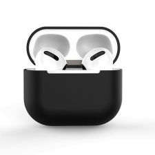 Szilikon tok AirPods 3-hoz - Fekete, Puha Védőborítás (C típus) fülhallgató, fejhallgató tok