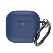 Szilikon Tok Airpods 4-Hoz Karabineres, Kék fülhallgató, fejhallgató tok