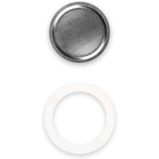  Szilikon tömítés 1db + Szűrő 1db / Inox 6 adag - új kisháztartási gépek kiegészítői