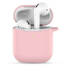  Szilikon védő tok Apple AirPods-hoz - töltőnyílás, porvédő - RÓZSASZÍN fülhallgató, fejhallgató tok