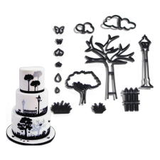  Sziluett kiszúró szett-Park téma sütés és főzés