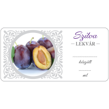  Szilva lekvár öntapadós műanyag alapú cimke 6 db/csomag dekorációs kellék
