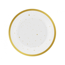SZÍNES Arany Gold Celebrate papírtányér 6 db-os 18 cm party kellék