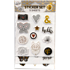Színes Black&Gold matrica szett 3 ív matrica