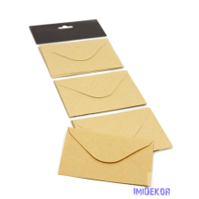  Színes boríték 7,5x11cm 12db/csomag - Natúr dekorációs kellék