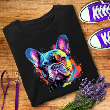 Színes bulldog férfi póló férfi póló