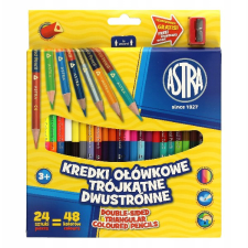  Színes ceruza ASTRA duo ajándék hegyezővel 24 színű színes ceruza