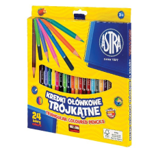  Színes ceruza ASTRA háromszög 24 színű ajándék hegyezővel színes ceruza