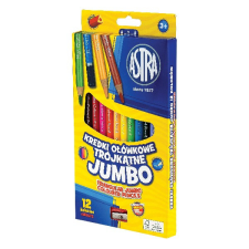  Színes ceruza ASTRA jumbo háromszög 12 színű ajándék hegyezővel színes ceruza
